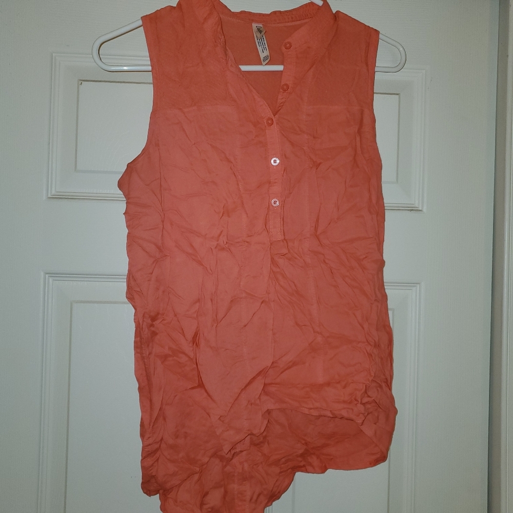 Salmon Sleeveless Top